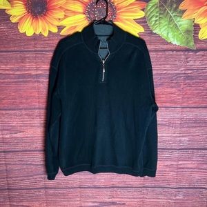 ⚡️Tommy Bahama Reversible Half Zip Sweater Mens Medium Black /Gray⚡️